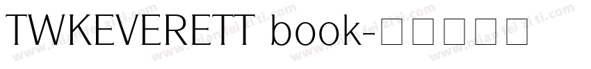 TWKEVERETT book字体转换